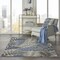 Homeroots 4 x 6 ft. Gray & Blue Leaves Indoor & Outdoor Area Rug 384869 - alternate 6